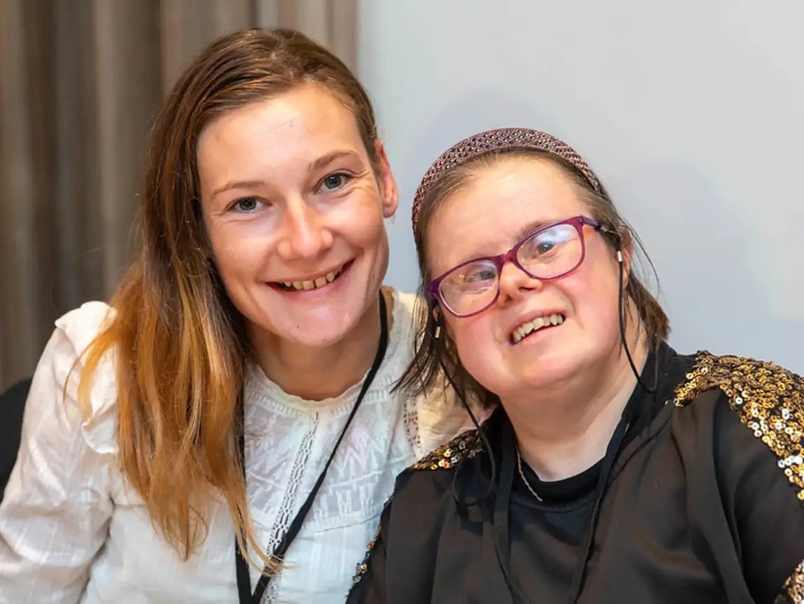 Corlann staff member with a service user
